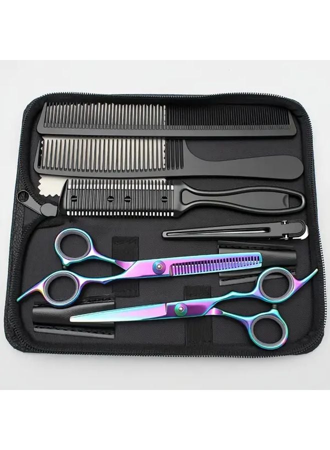 Black Orange Hairdressing Scissors and Comb Set Japan Stainless Hair Thinning Shears 6 Inch - Image 2